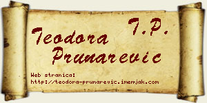 Teodora Prunarević vizit kartica